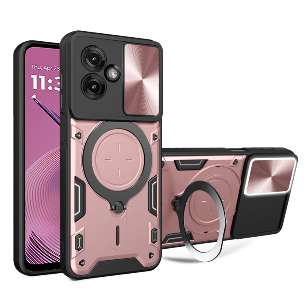 Custodia per Motorola Moto G55, Techsuit, CamGuard Pro, Rosa Oro
