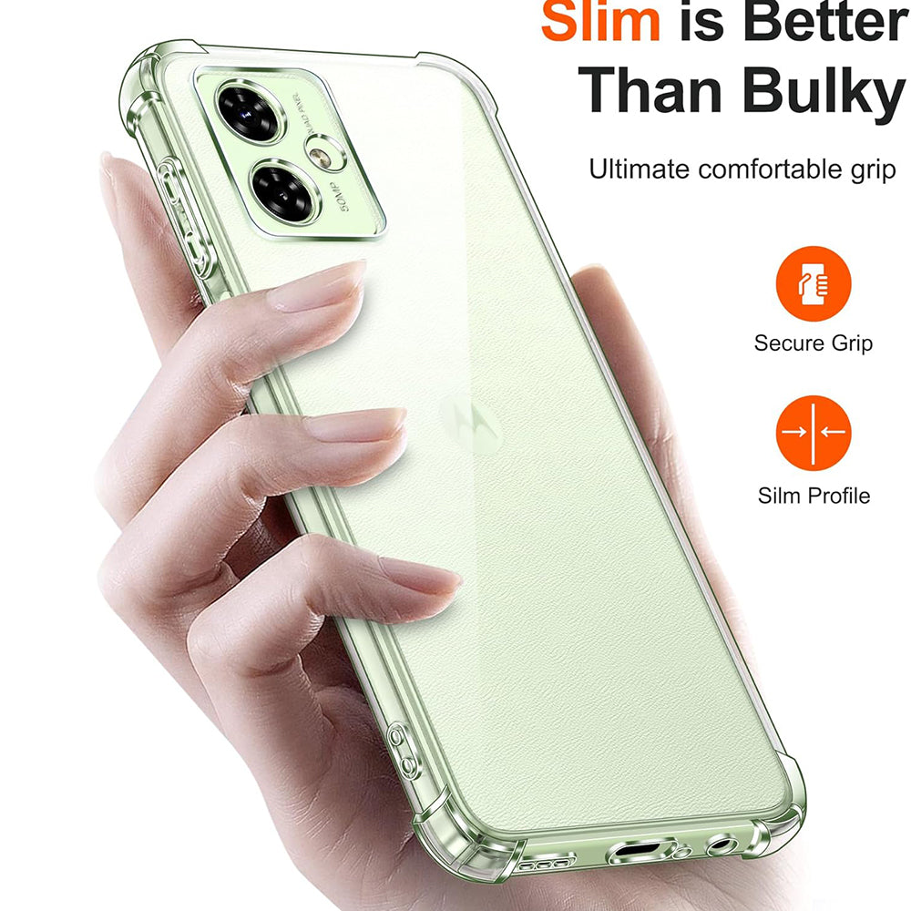 Custodia per Motorola Moto G64 / G54 Power Edition, Techsuit, Shockproof Clear, Trasparente