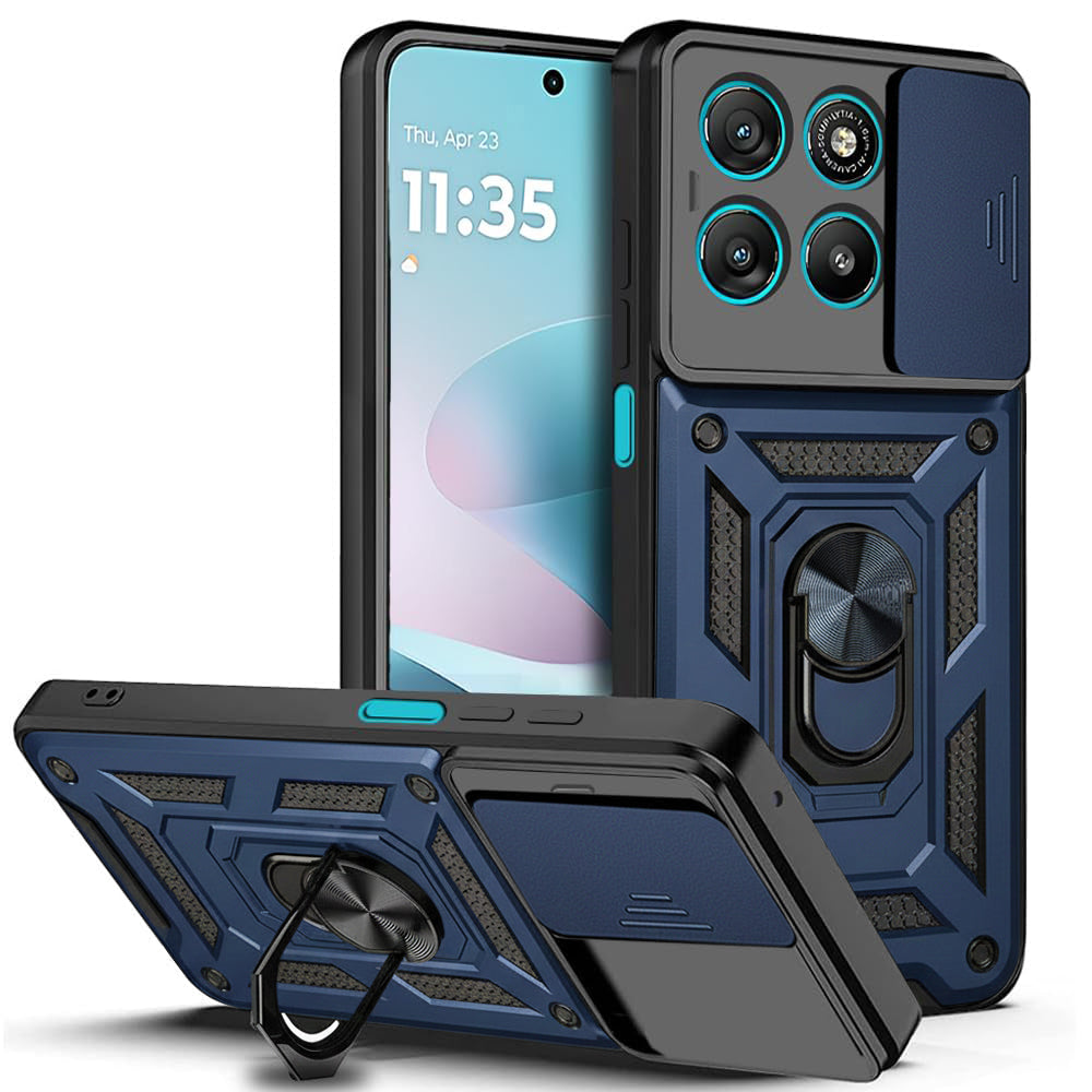 Custodia per Motorola Moto G67 Power / G57 Power, Techsuit, CamShield, Blu
