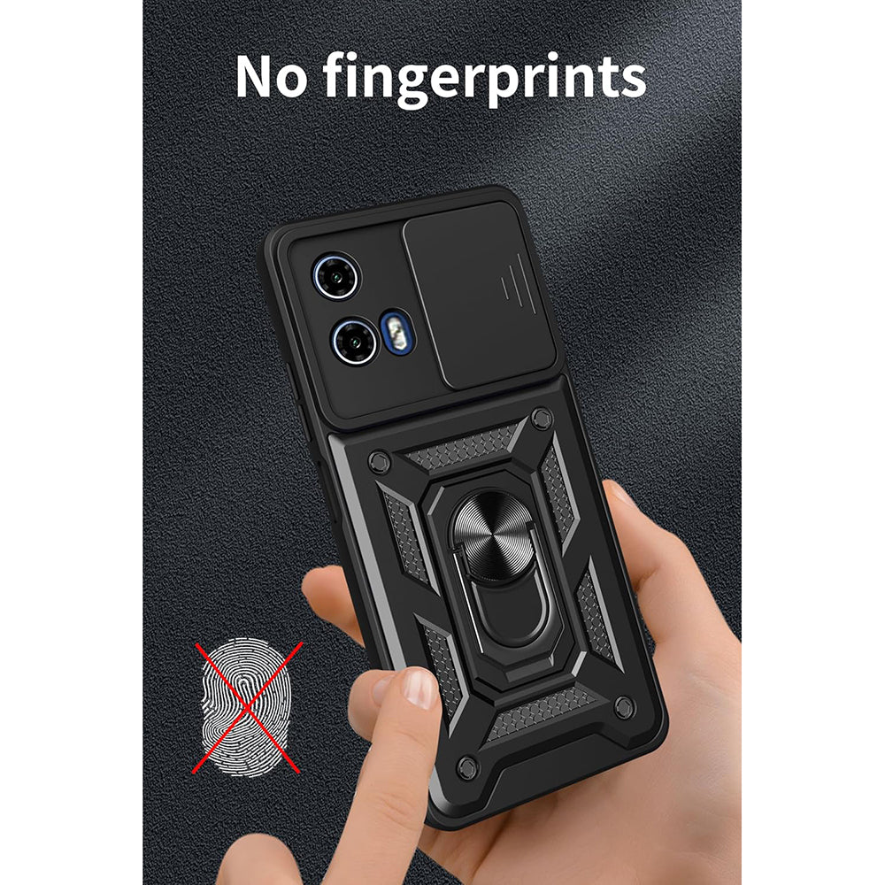 Custodia per Motorola Moto G67 Power / G57 Power, Techsuit, CamShield, Nera