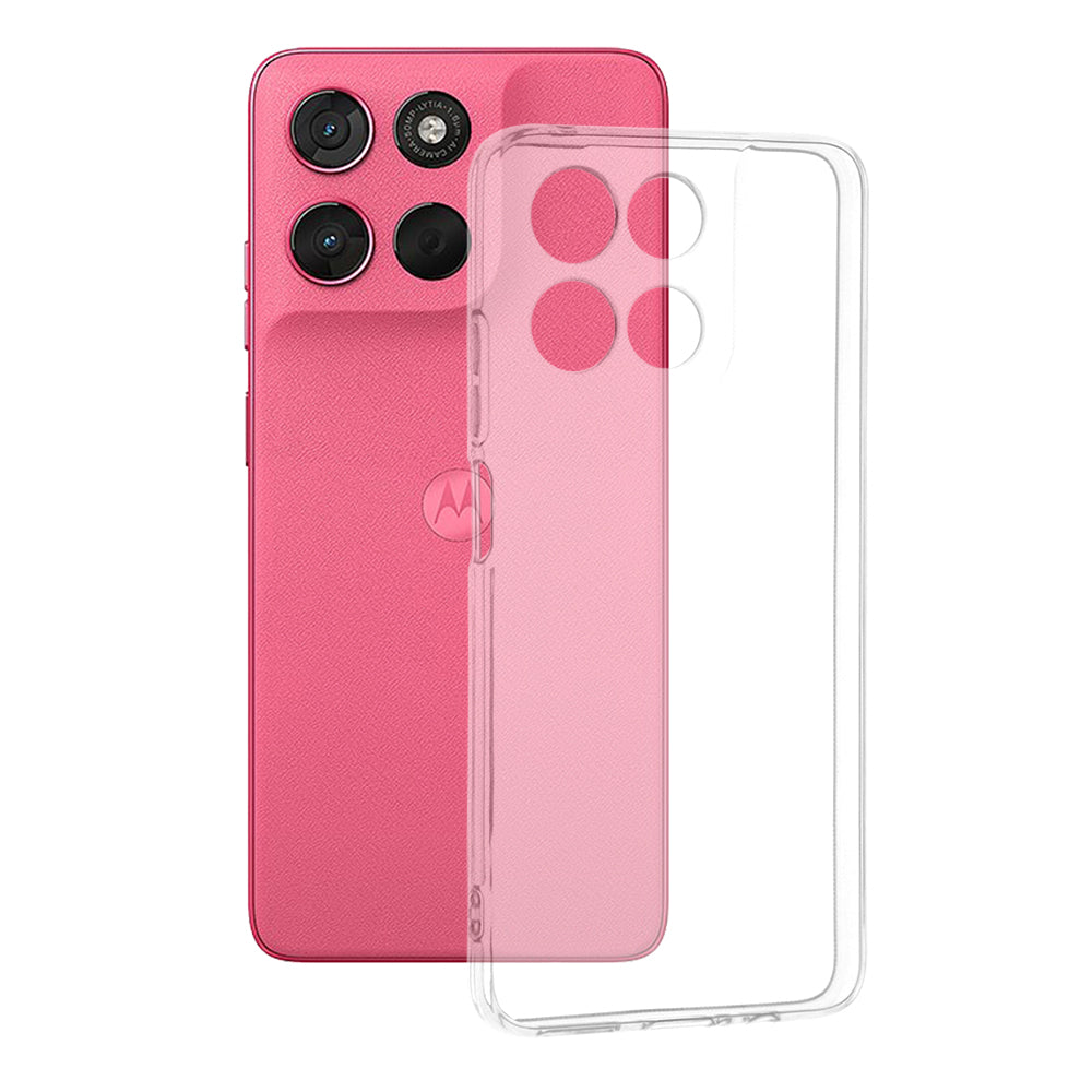Custodia per Motorola Moto G67 Power / G57 Power, Techsuit, Clear, Trasparente
