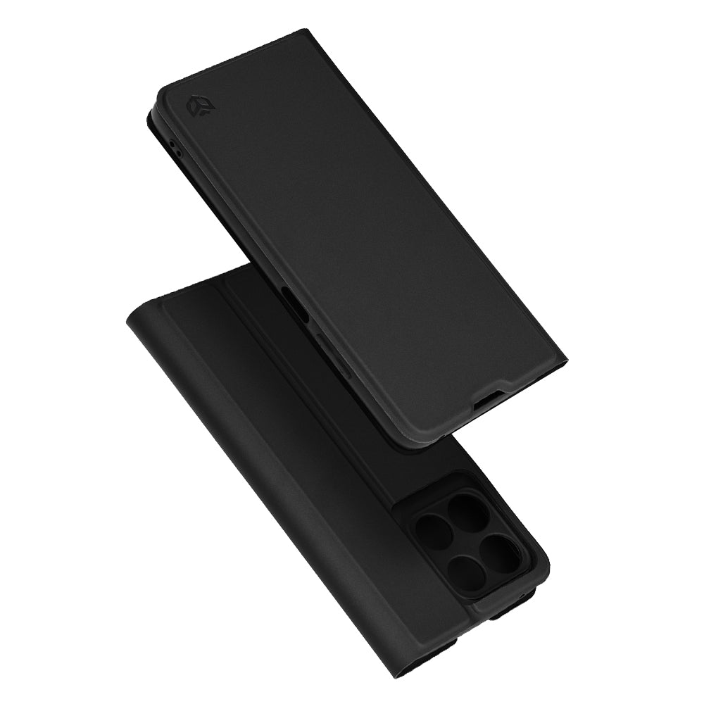 Custodia per Motorola Moto G67 Power / G57 Power, Techsuit, Magskin Book, Nera