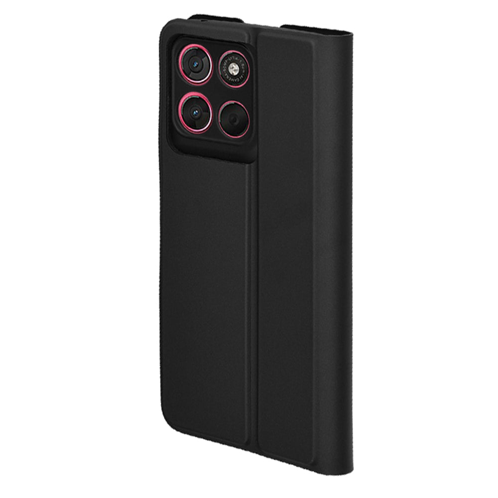Custodia per Motorola Moto G67 Power / G57 Power, Techsuit, Magskin Book, Nera