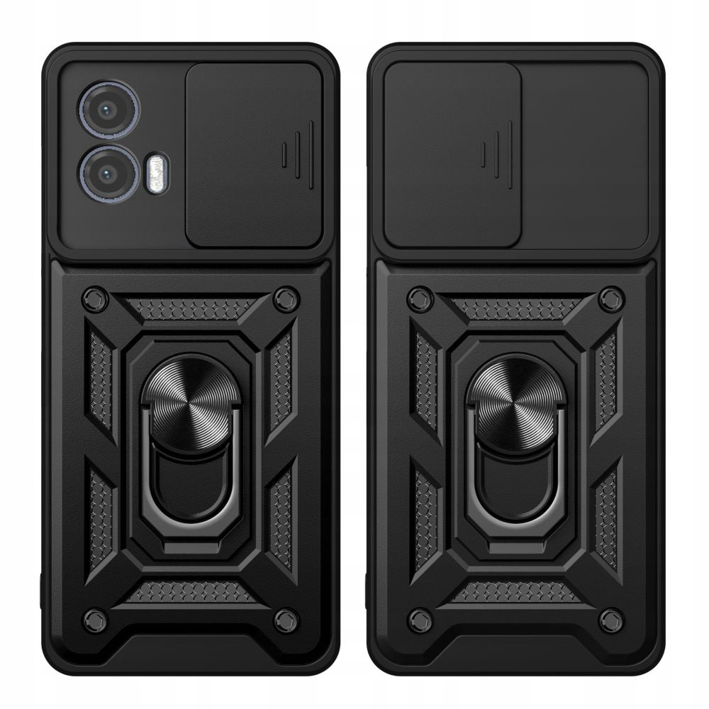 Custodia per Motorola Moto G73, Techsuit, CamShield, Nera