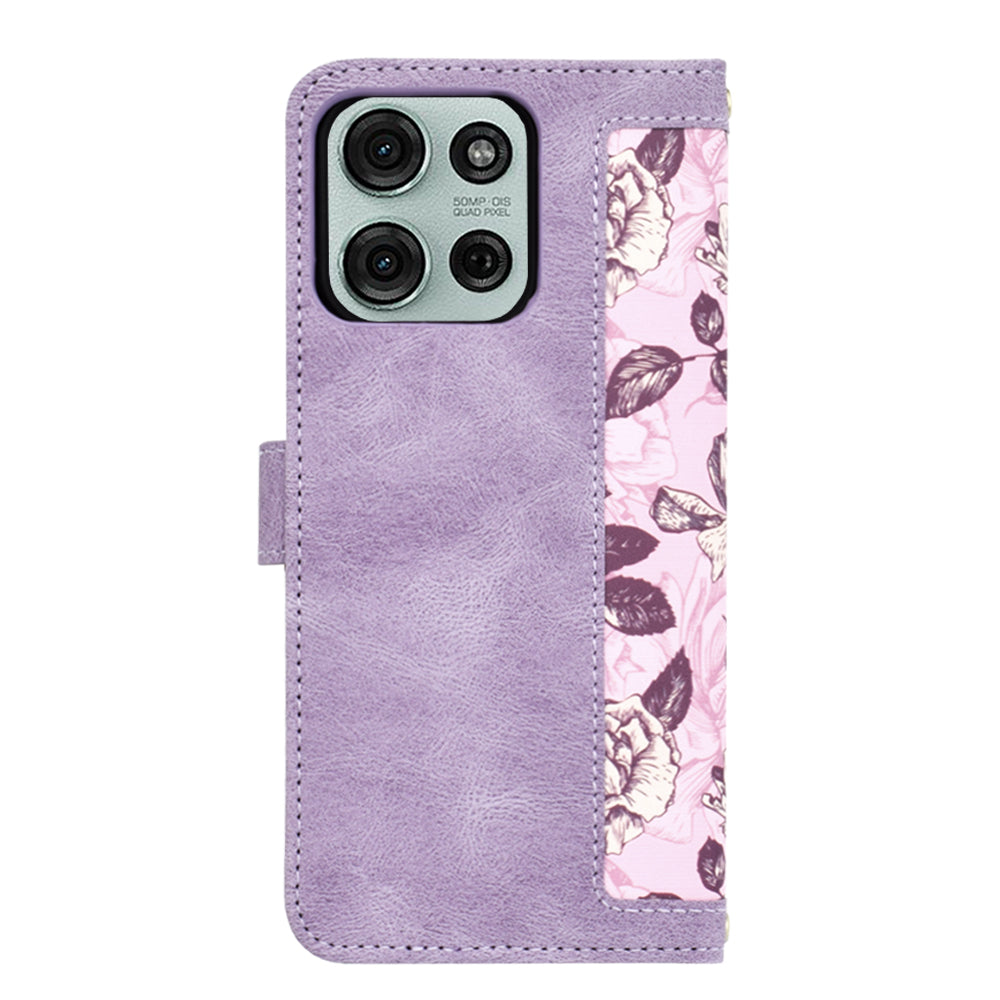 Custodia per Motorola Moto G75, Techsuit, FlipCraft, Viola