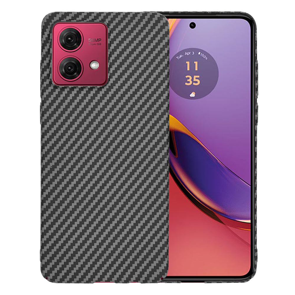 Custodia per Motorola Moto G84, Techsuit, Carbonite FiberShell, Nera