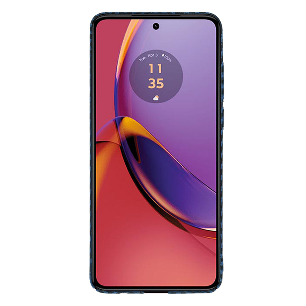 Custodia per Motorola Moto G84, Techsuit, Carbonite FiberShell, Turchese
