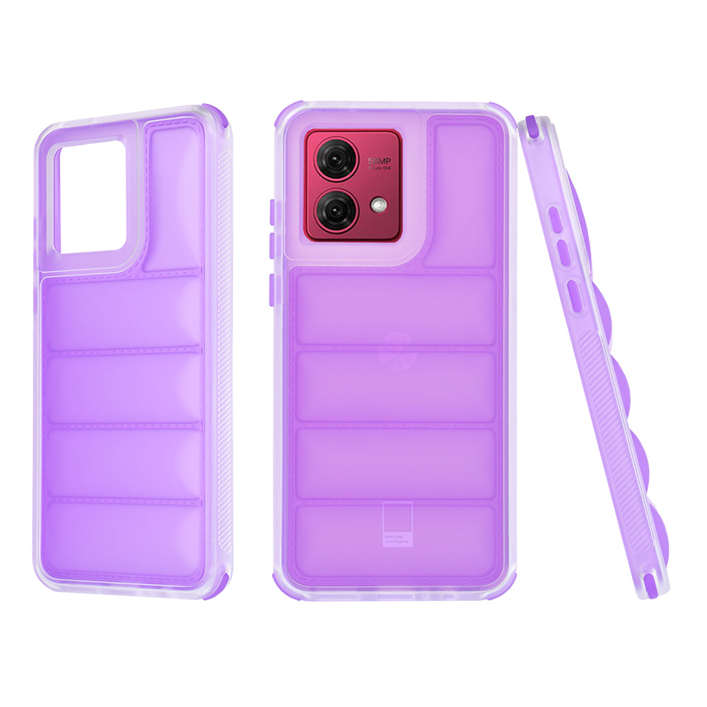 Custodia per Motorola Moto G84, Techsuit, Wave Shield, Viola