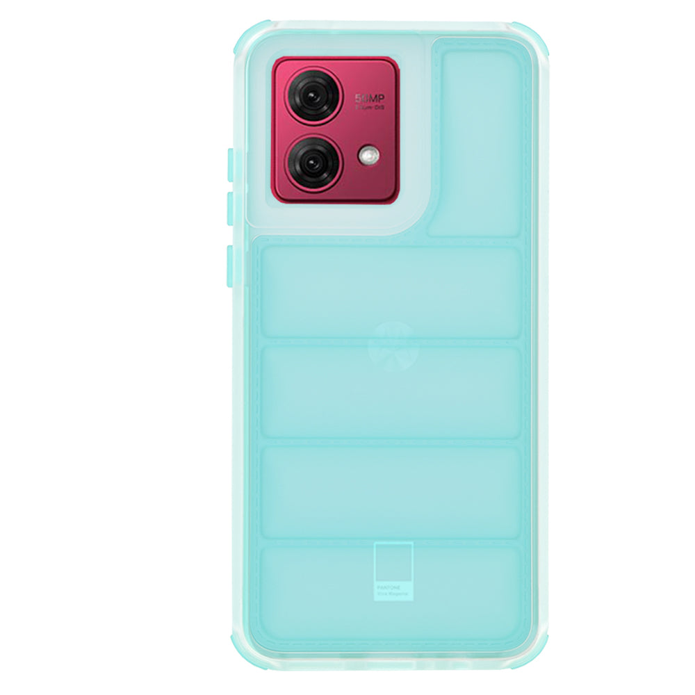 Custodia per Motorola Moto G84, Techsuit, Wave Shield, Turchese
