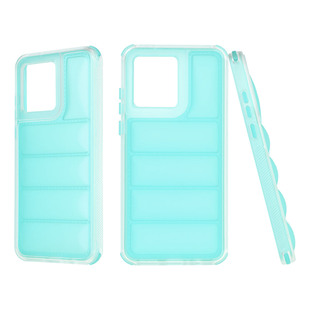 Custodia per Motorola Moto G84, Techsuit, Wave Shield, Turchese