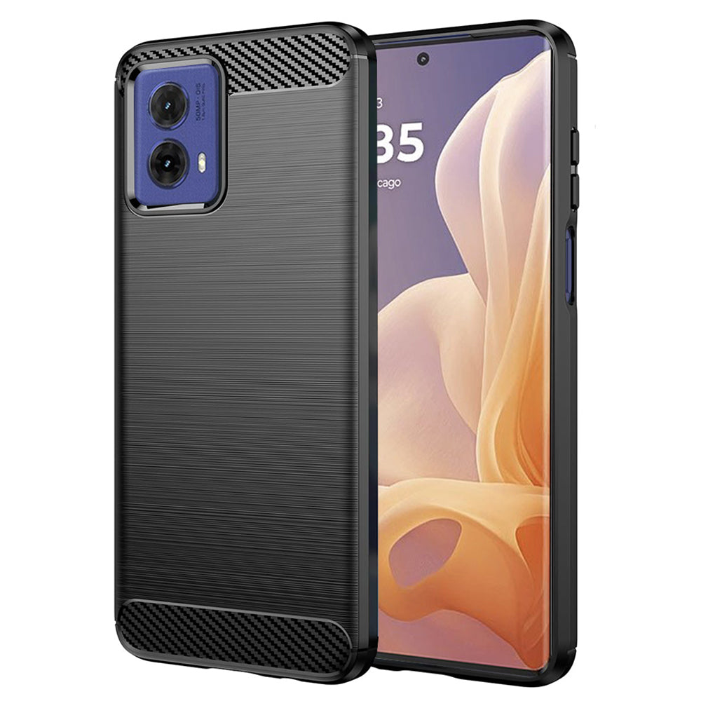 Custodia per Motorola Moto G85, Techsuit, Carbonio, Nera