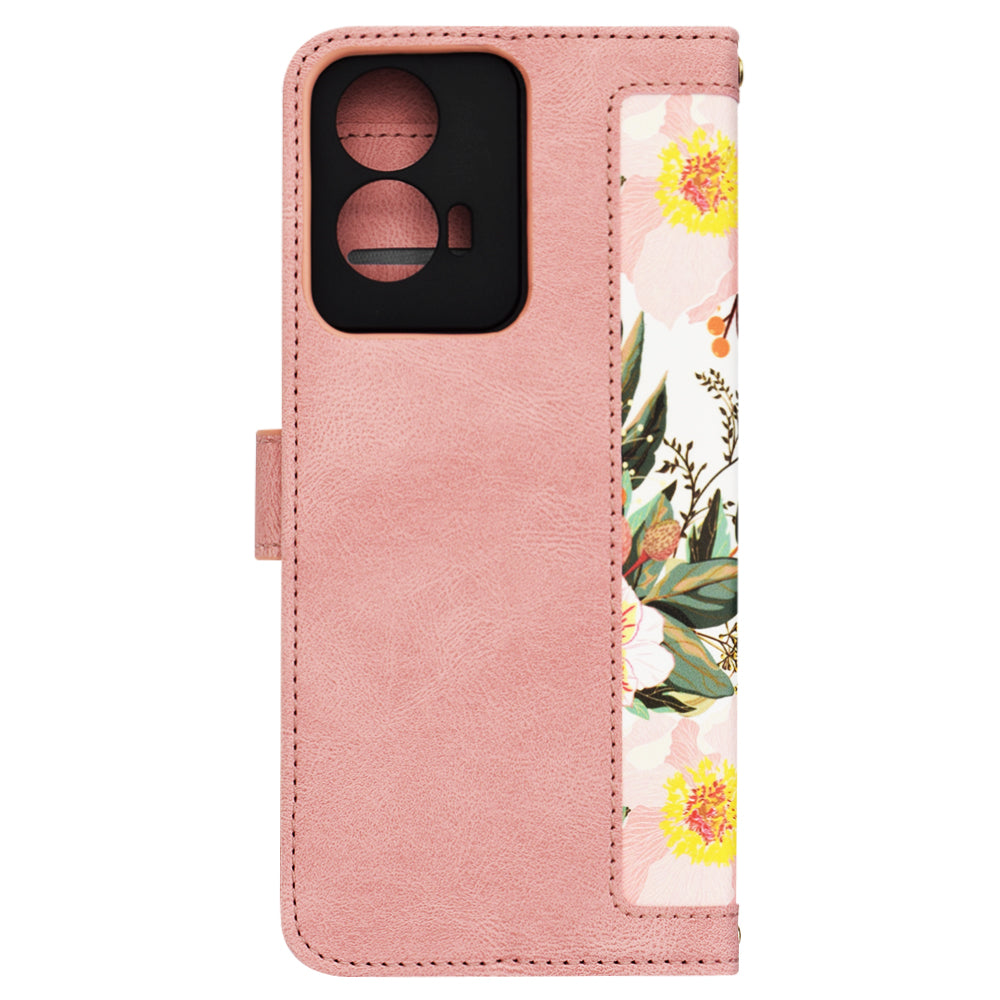 Custodia per Motorola Moto G85, Techsuit, FlipCraft, Rosa
