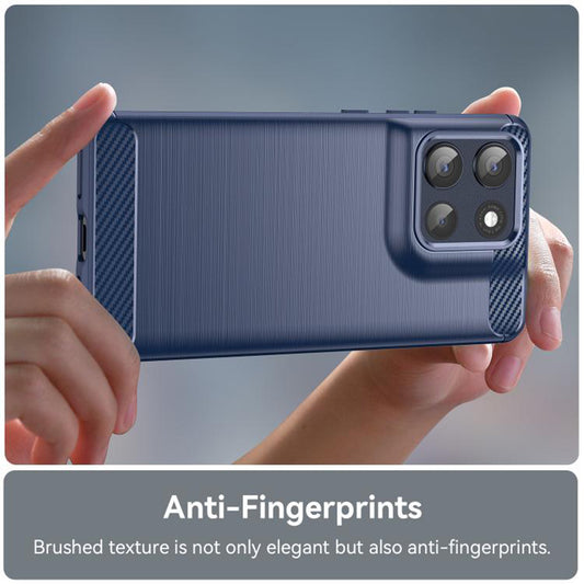 Custodia per Motorola Moto G86, Techsuit, Carbonio, Blu