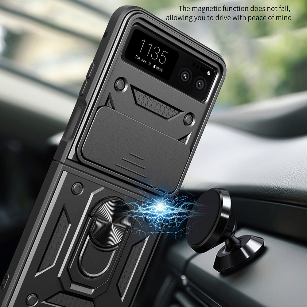 Custodia per Motorola Razr 40, Techsuit, CamShield, Nera