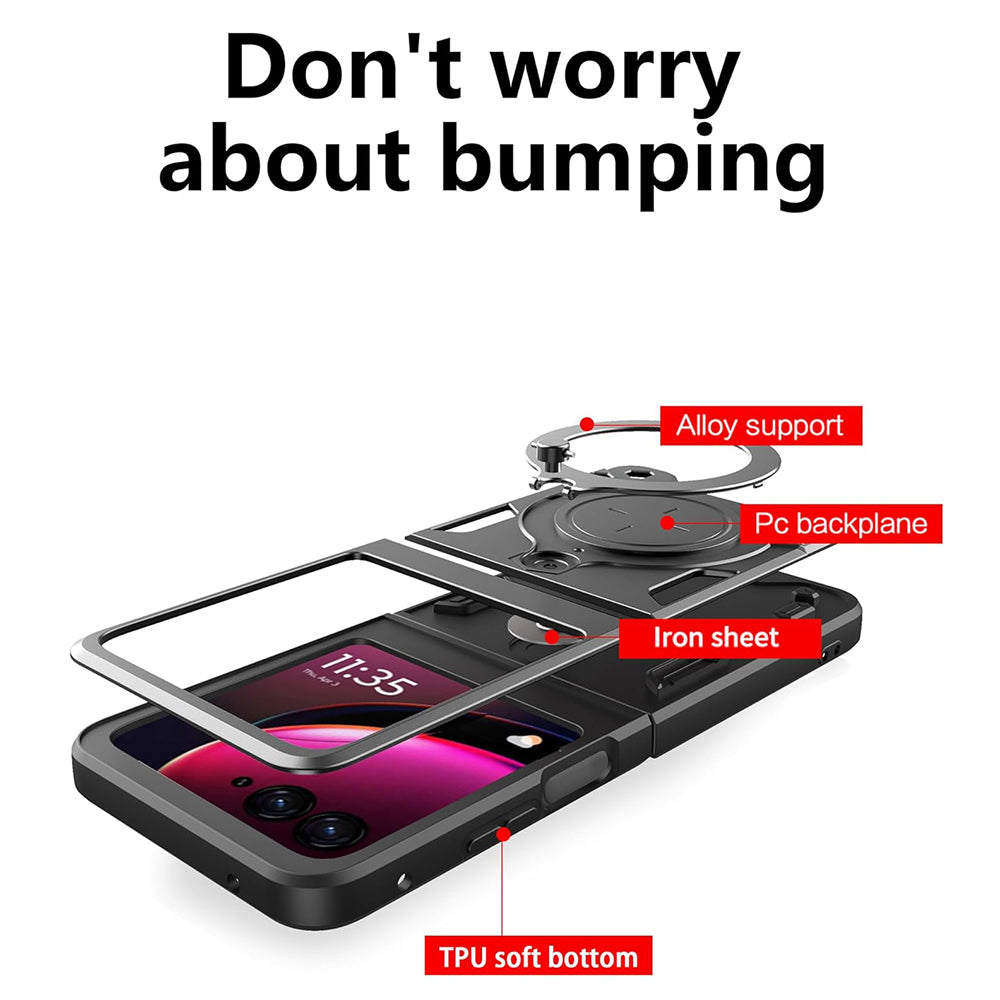 Custodia per Motorola Razr 50 Ultra, Techsuit, CamGuard Pro, Nera