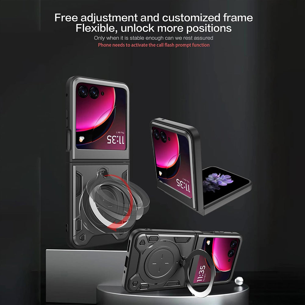 Custodia per Motorola Razr 50 Ultra, Techsuit, CamGuard Pro, Nera