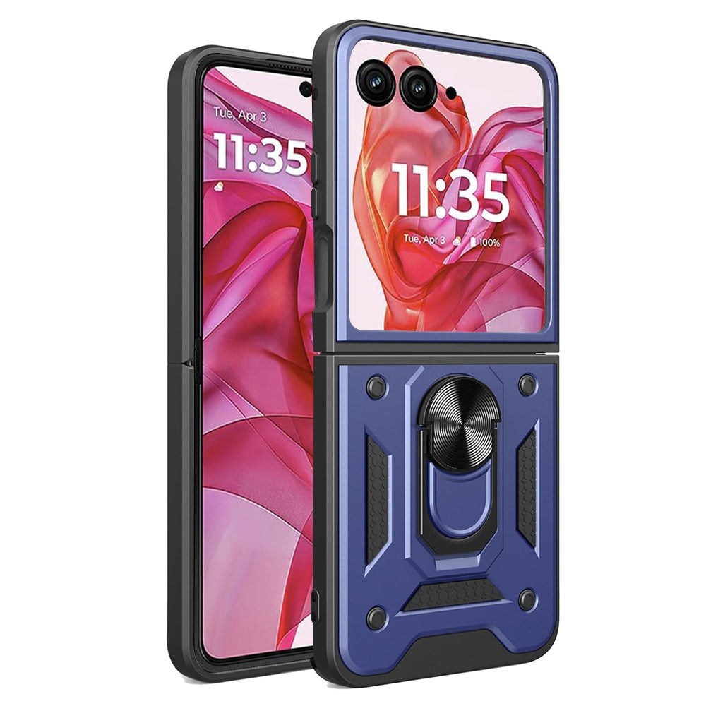 Custodia per Motorola Razr 50 Ultra, Techsuit, CamShield, Blu