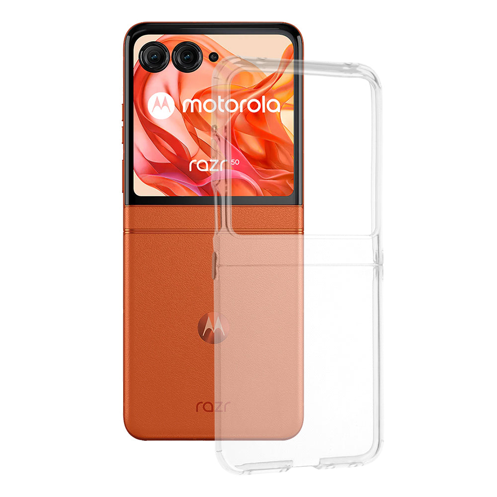 Custodia per Motorola Razr 60 / Razr 50, Techsuit, Chiara, Trasparente