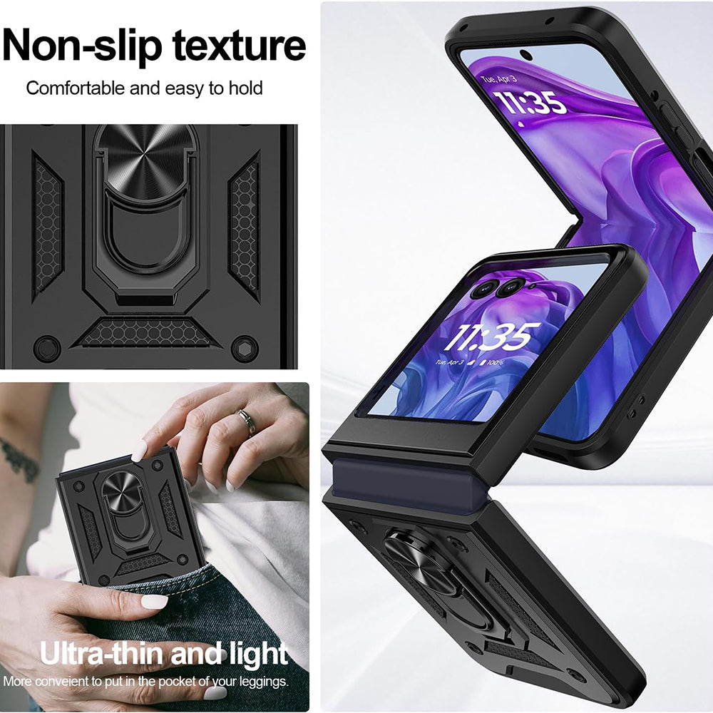 Custodia per Motorola Razr 60 Ultra, Techsuit, CamShield, Nera