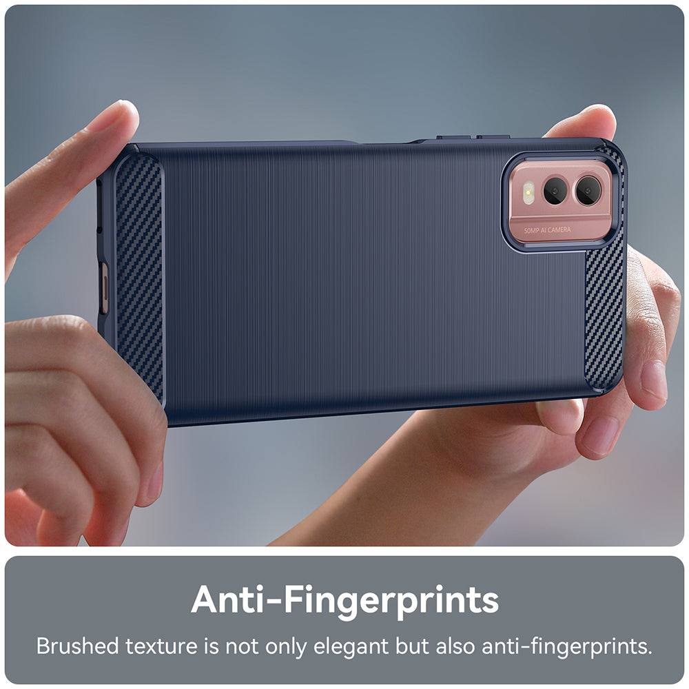Custodia per Nokia C32, Techsuit, Carbonio, Blu