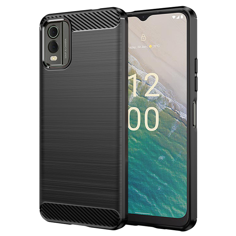 Custodia per Nokia C32, Techsuit, Carbonio, Nera
