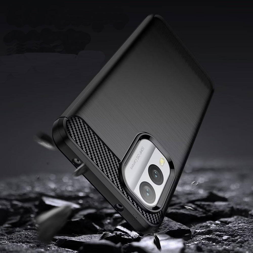 Custodia per Nokia X30, Techsuit, Carbonio, Nera