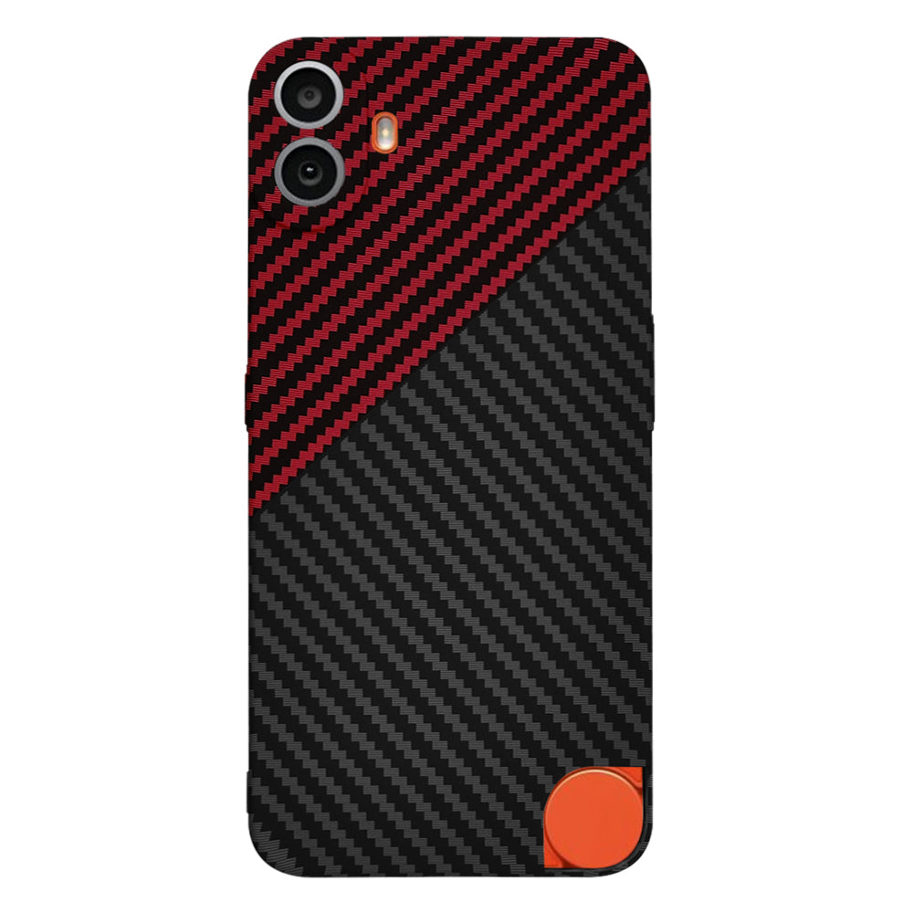 Custodia per Nothing CMF Phone 1, Techsuit, Carbonite FiberShell, Nero Rosso