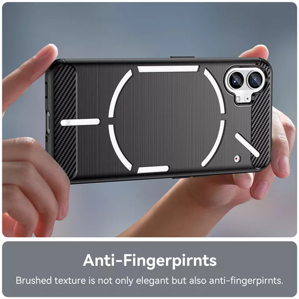 Custodia per Nothing Phone (1), Techsuit, Carbonio, Nera