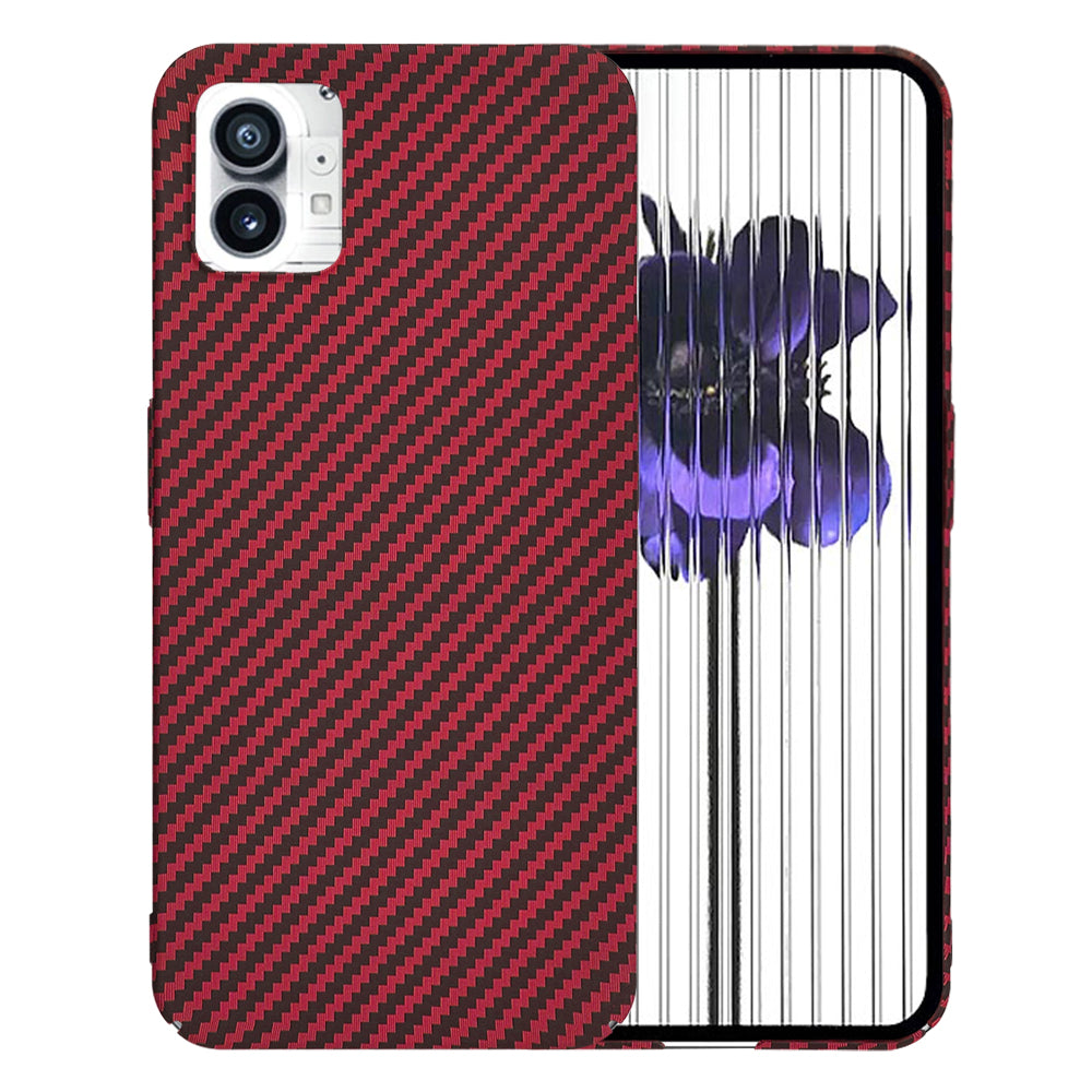 Custodia per Nothing Phone (1), Techsuit, Carbonite FiberShell, Rossa