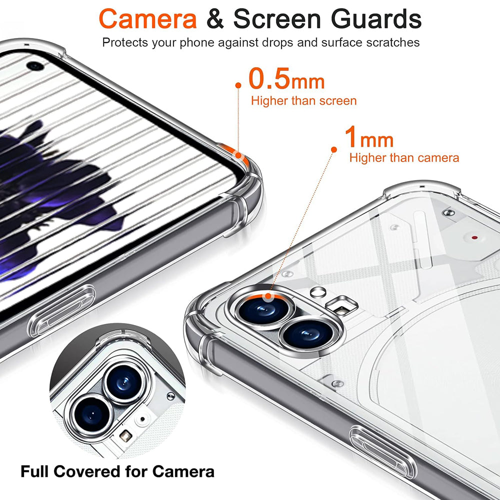 Custodia per Nothing Phone (1), Techsuit, Shockproof Clear, Trasparente
