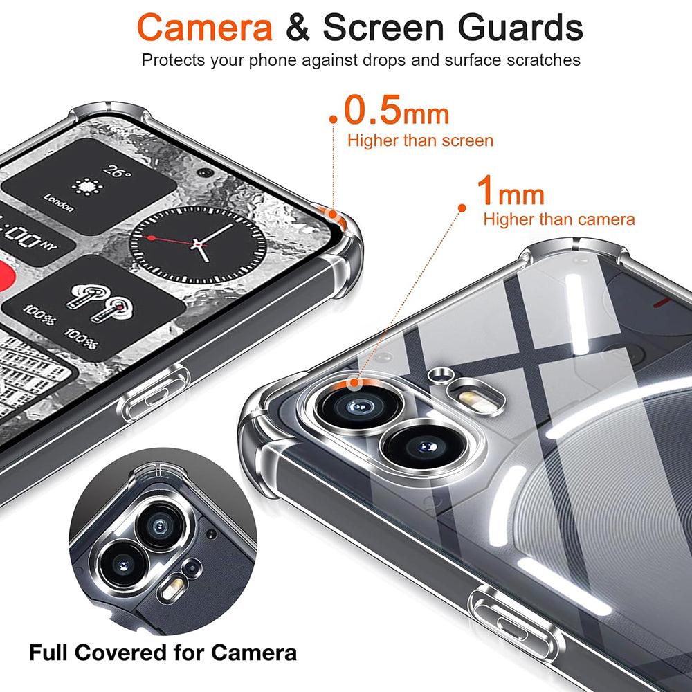 Custodia per Nothing Phone (2), Techsuit, Shockproof Clear, Trasparente