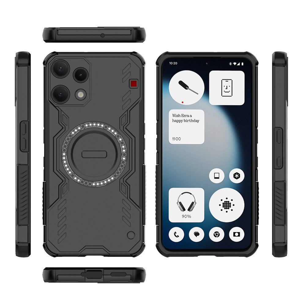 Custodia MagSafe per Nothing Phone (3a) Lite, Techsuit, ArmorMag, Nera
