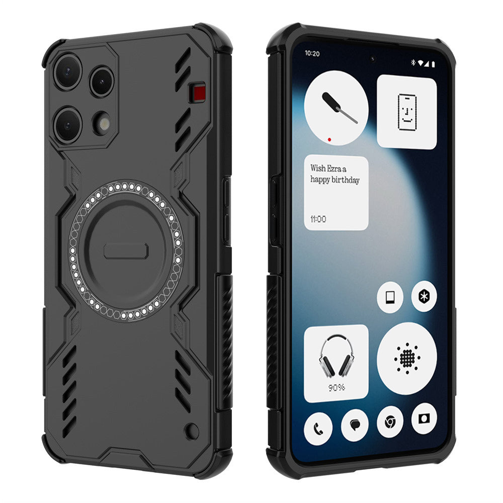 Custodia MagSafe per Nothing Phone (3a) Lite, Techsuit, ArmorMag, Nera
