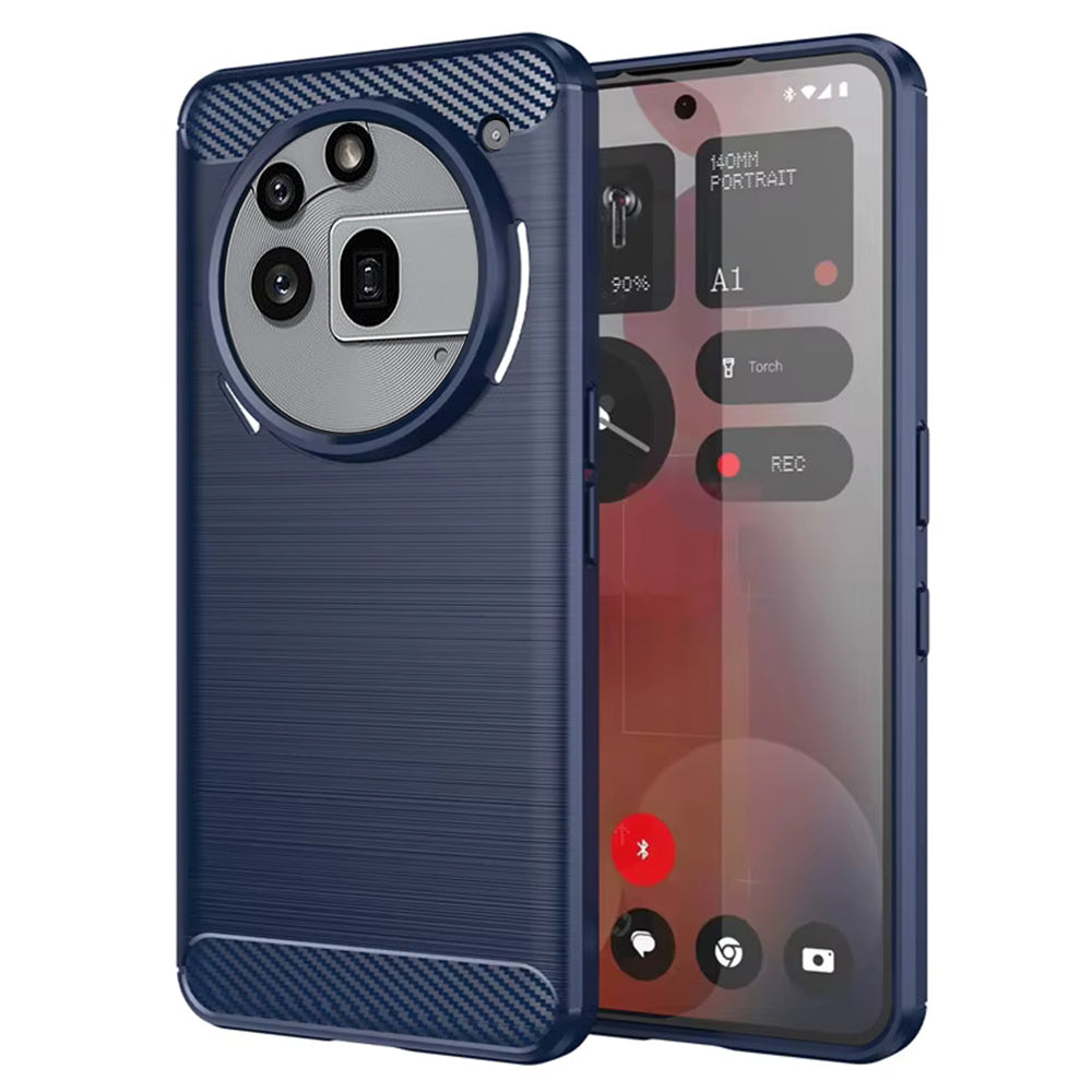Custodia per Nothing Phone (3a) Pro, Techsuit, Carbonio, Blu