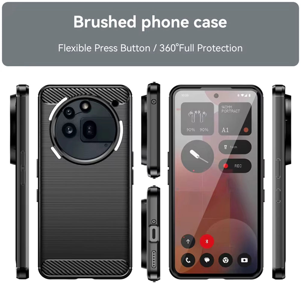 Custodia per Nothing Phone (3a) Pro, Techsuit, Carbonio, Blu
