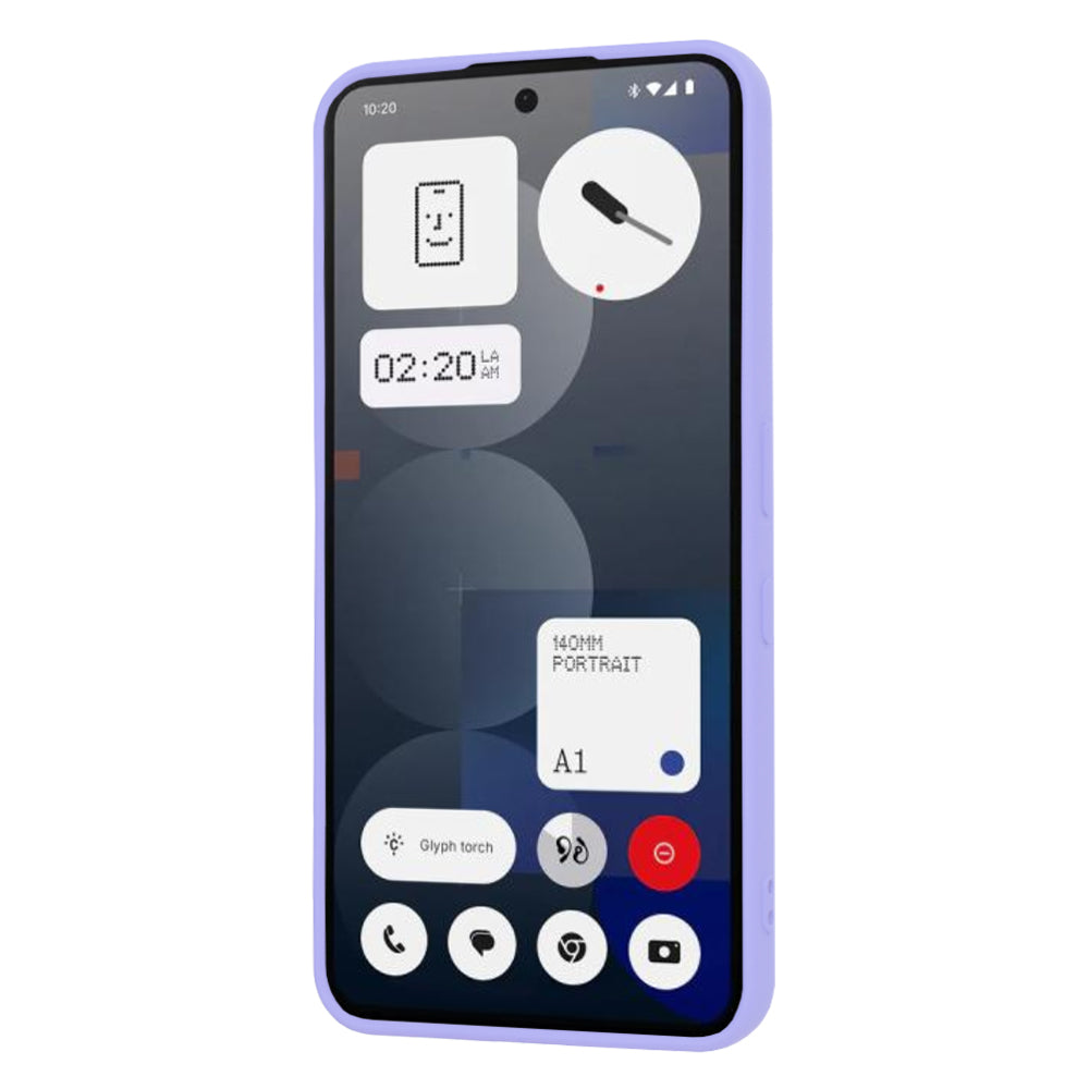 Custodia per Nothing Phone (3a) Pro, Techsuit, SoftFlex, Viola Chiaro