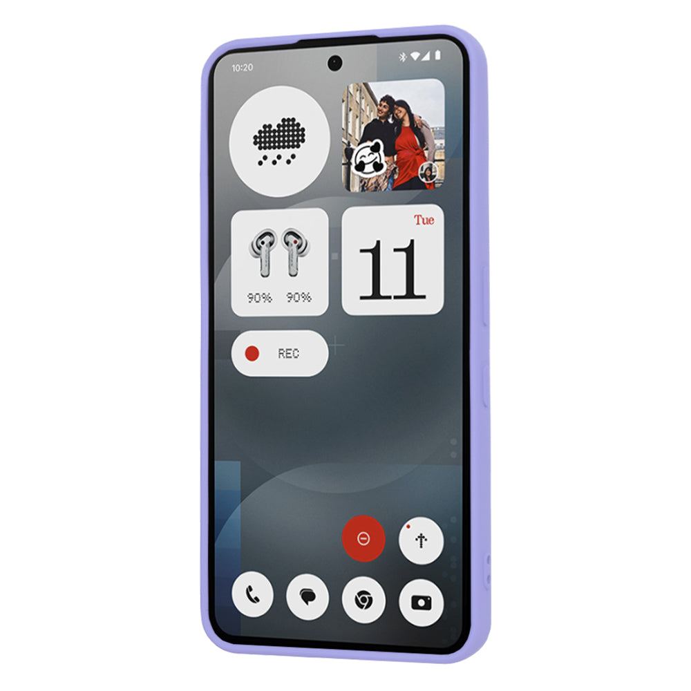 Custodia per Nothing Phone (3a), Techsuit, SoftFlex, Viola Chiaro