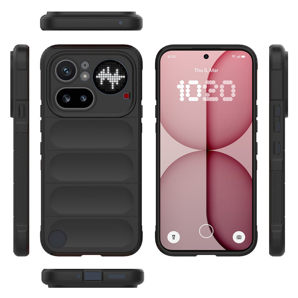 Custodia per Nothing Phone (4a) Pro, Techsuit, Magic Shield, Nera