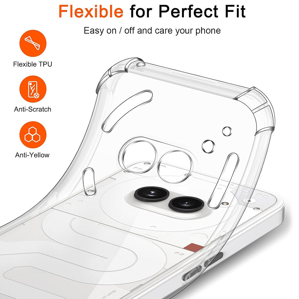 Custodia per Nothing Phone (4a), Techsuit, Shockproof Clear, Trasparente