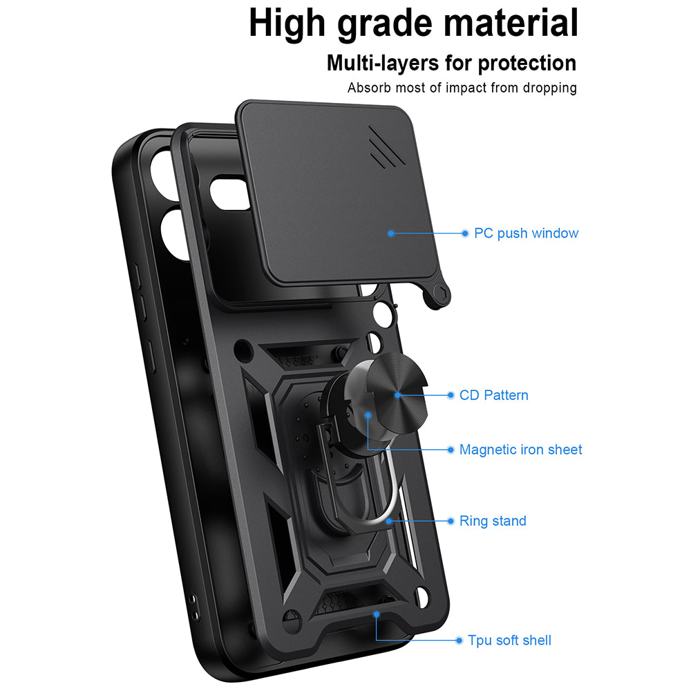 Custodia per Nothing Phone (4b), Techsuit, CamShield, Nera