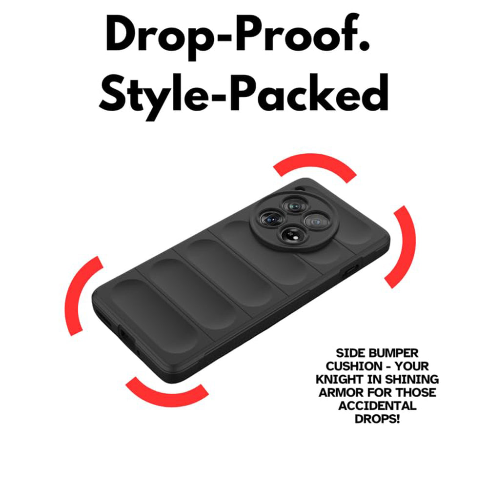 Custodia per OnePlus 12, Techsuit, Magic Shield, Nera