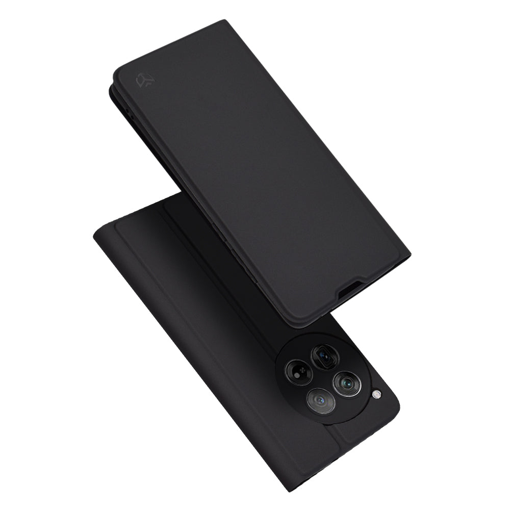 Custodia per OnePlus 12, Techsuit, Magskin Book, Nera