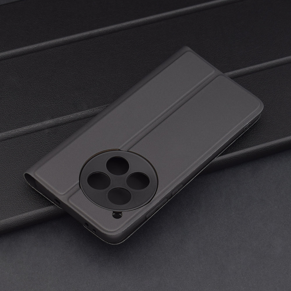 Custodia per OnePlus 12, Techsuit, Magskin Book, Nera