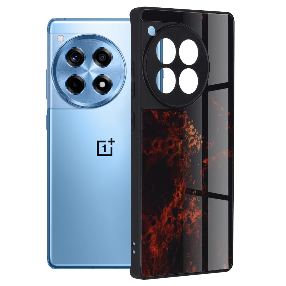 Custodia per OnePlus 12R, Techsuit, Glaze, Rossa