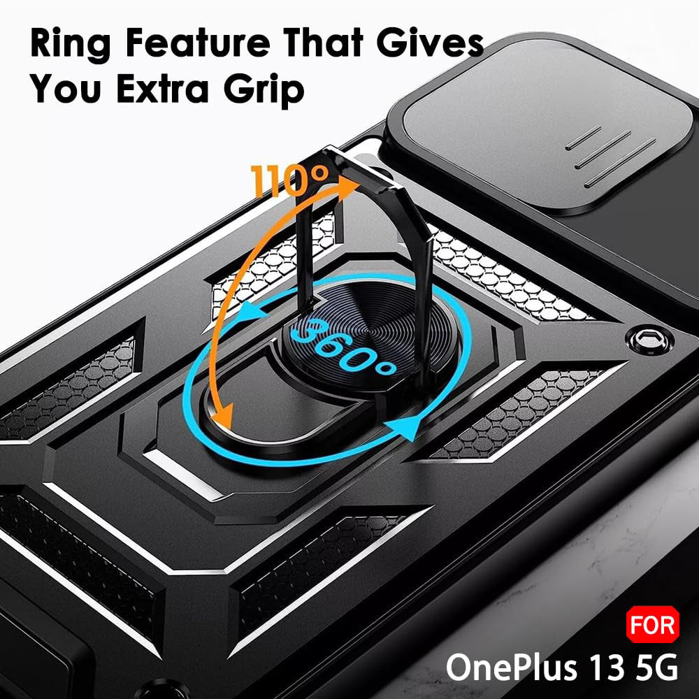 Custodia per OnePlus 13, Techsuit, CamShield, Nera