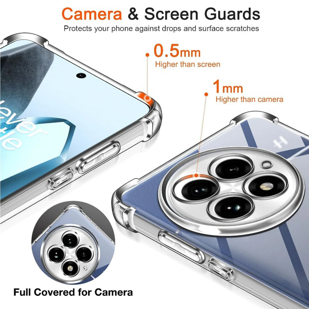 Custodia per OnePlus 13, Techsuit, Shockproof Clear, Trasparente