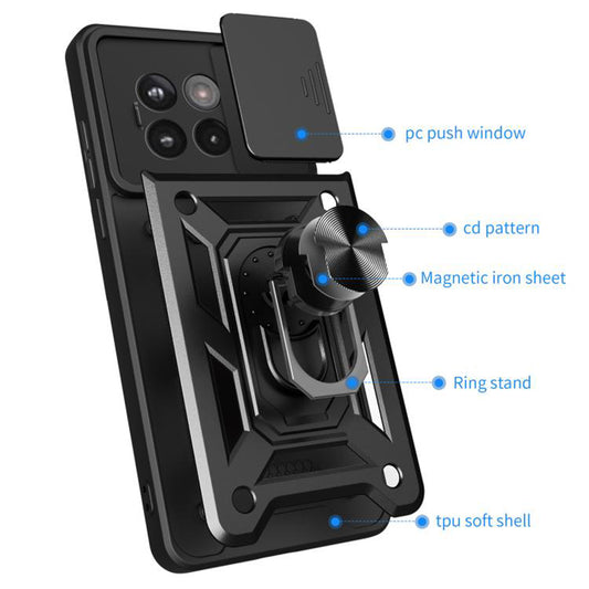 Custodia per OnePlus 13R, Techsuit, CamShield, Nera