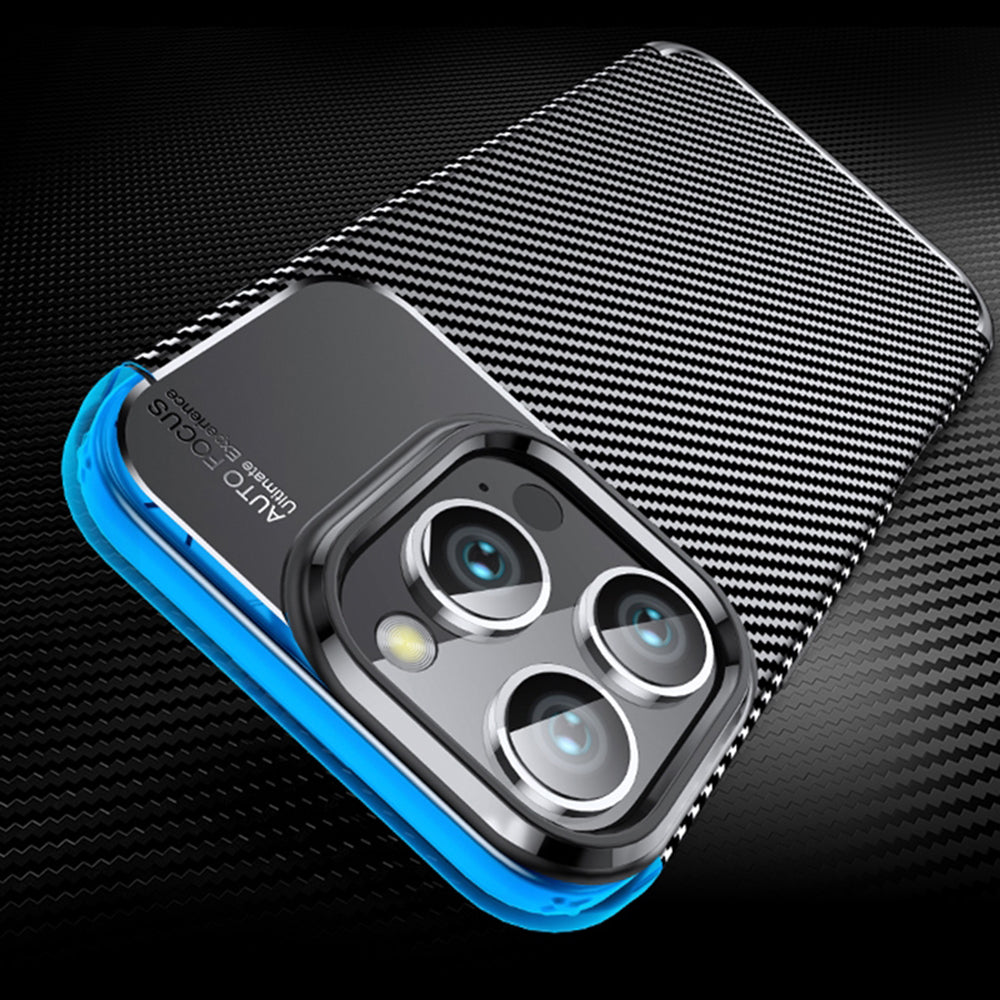 Custodia per OnePlus 13R, Techsuit, CarbonFiber, Nera
