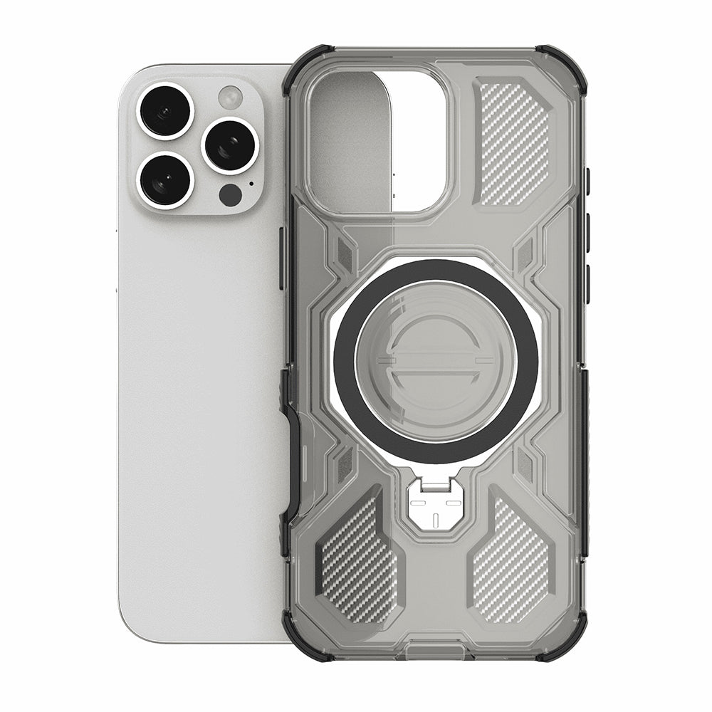 Custodia per OnePlus 15, Techsuit, Carbon Shield Pro, Fumé