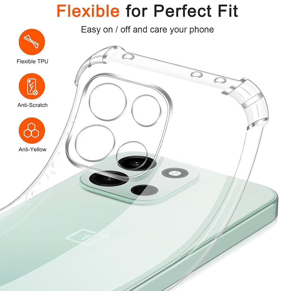 Custodia per OnePlus Nord 6, Techsuit, Shockproof Clear, Trasparente